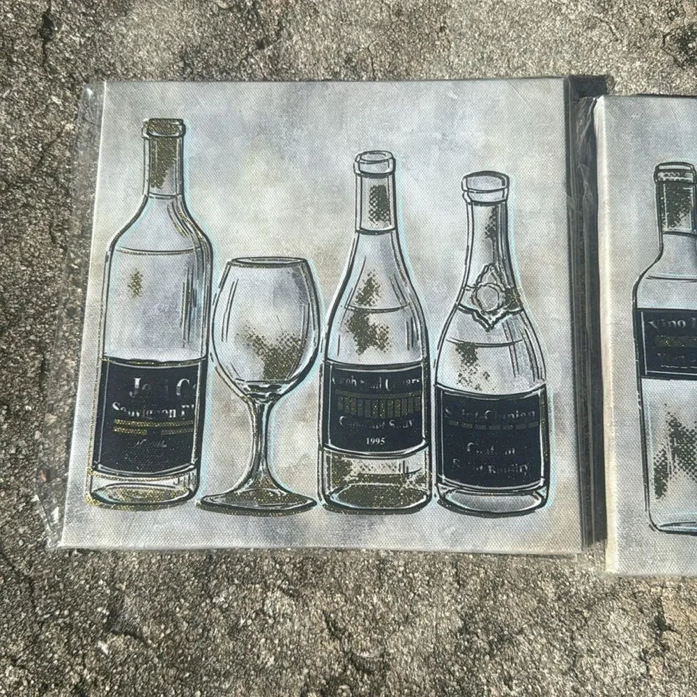 Decorative wall‎ canvas prints alcohol wine glasses decor